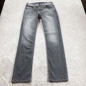 Hudson Byron Straight Leg Jeans Mens 33 Grey Faded Stretch Denim Street M255ZZCK